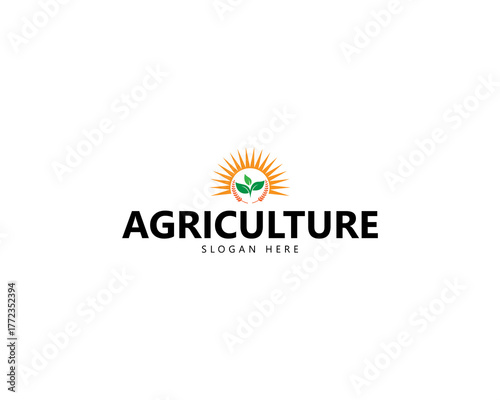 Agriculture logo. Farm concept logo design Vector on white background
