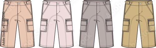 Set of fashion clothing sketches featuring trendy sweaters and stylish necklines for apparel design