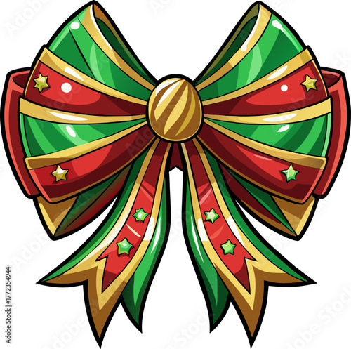 Festive bow ideal for holiday decorations and gifts