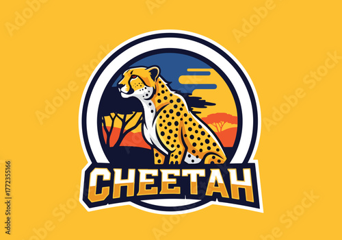 Dynamic cheetah gaming logo design for esports teams - Gaming logo - Gaming Mascot - esport mascot vector illustration