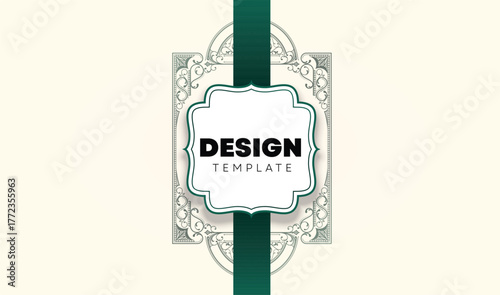 Antique carved ornament frames. Retro decorative posters with elegant ornaments. Design elements for brochures or book