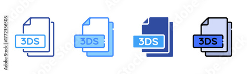 3Ds Multi Style Icon Set