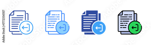 Exit Multi Style Icon Set