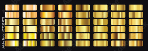 Collection of gold gradients on a dark background