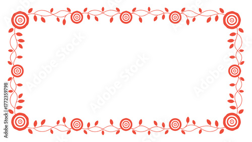 Ornate pink floral border design for elegant presentations and decorative projects vector