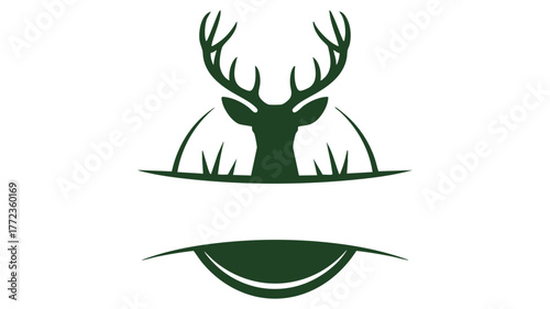 Majestic deer head silhouette logo design for outdoor brands and nature enthusiasts vector
