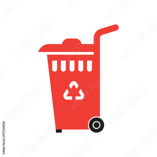 Trash can logo template