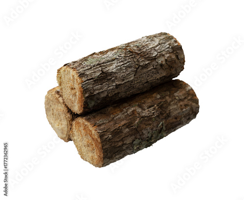 pile of firewood isolated