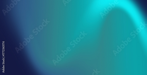 Abstract blue and teal gradient background. Smooth liquid swirl or wave with noisy, grainy texture. Modern dark aqua and sky blue motion blur backdrop with copy space for design or text.