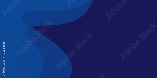Simple Blue wavy background with modern gradient colors. Trendy liquid design. Motion sound wave. Vector illustration art