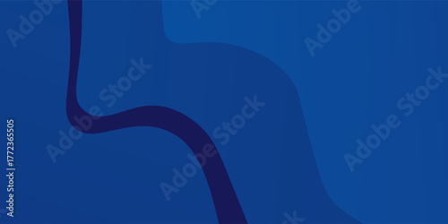 Blue wavy background with modern gradient colors. Trendy liquid design. Motion sound wave. Vector illustration for all project