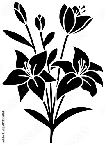 saint illustration flower silhouette lily logo religion icon catholic outline christian christianity jesus holy christ religious symbol faith god shape blessing vector graphic background