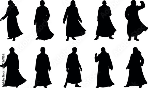 Collection of robed figures in silhouette representing diverse individuals