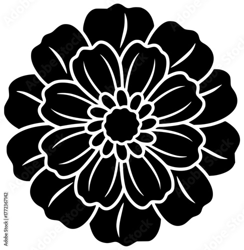 decoration illustration flower silhouette marigold logo festival icon orange outline holiday celebration colorful mexican death dead halloween religion culture shape sugar vector graphic background