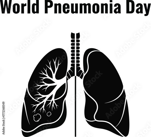 Raise awareness world pneumonia day with lung to promote respiratory health and prevention of disease