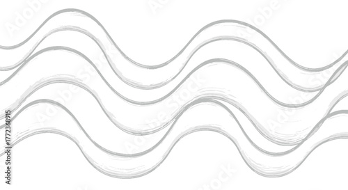 Quadro su tela Elegant abstract graphic design with graceful grey wavy lines creating a dynamic