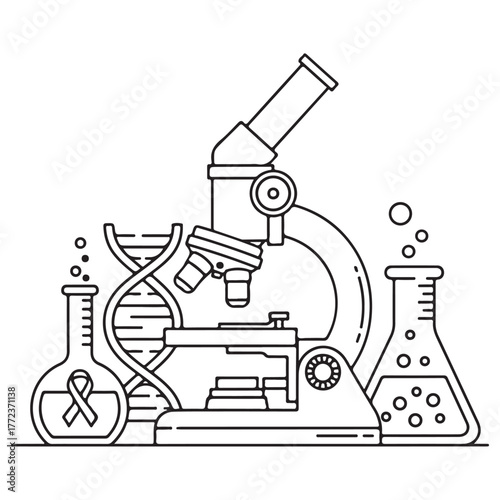 Vector illustration of laboratory equipment