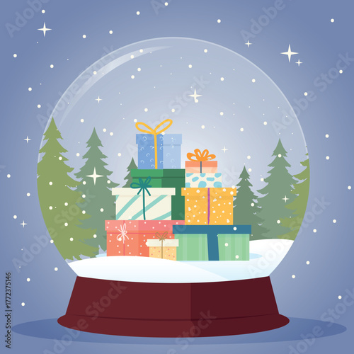 christmas gifts in christmas ball