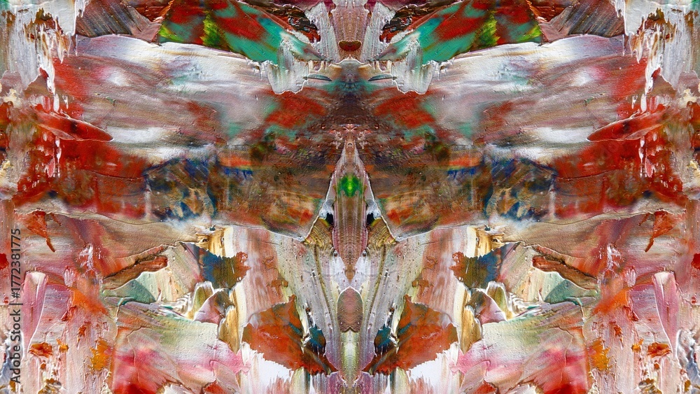 Fototapeta premium Abstract art background . Hand painting artwork on canvas .