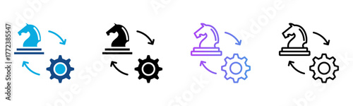 Operation Icon Multiple Style Vector Illustration
