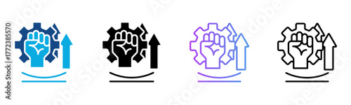 Resilience Icon Multiple Style Vector Illustration

