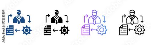 Procedures Icon Multiple Style Vector Illustration
