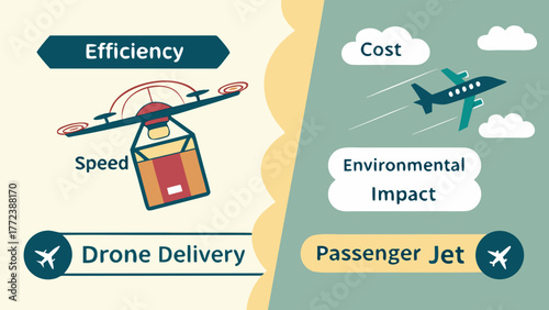 Drone delivery versus passenger jet concepts