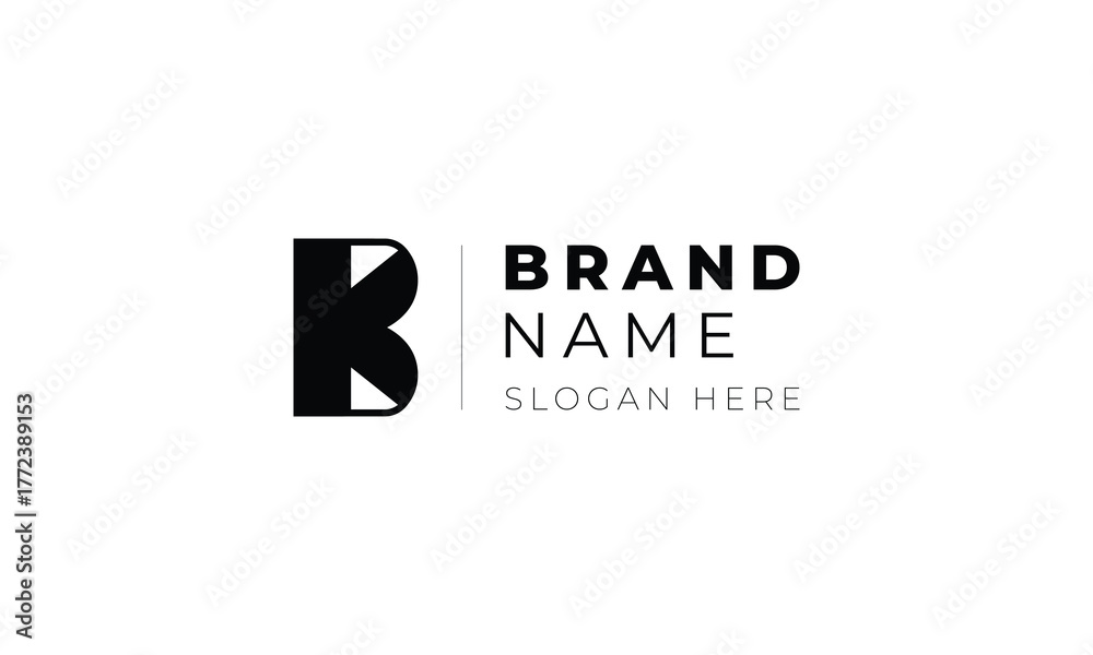 Obraz premium Letters KB or BK Vector Monogram Logo Design