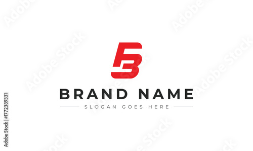 Vector Monogram Logo Design with a Combination of F and 3. Alphanumeri Logo with F3