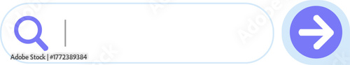 Empty Web Search Input Bar Graphic Interface Element