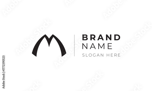 Initial M Vector Lettermark Logo Design