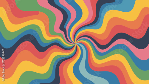 Psychedelic swirl of vibrant colors