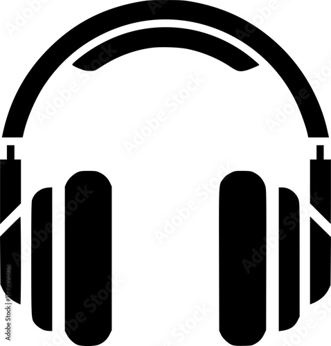 Headphones - Minimalist and Flat Logo - Vector illustration
