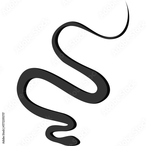 Wallpaper Mural A Simple Black Snake Illustration With A Transparent Background And A Shadow Effect Torontodigital.ca