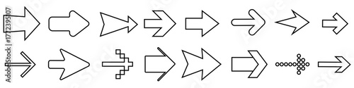Arrow vector icon set. Sign direction illustration sign collection. Pointer symbol or logo. Free Download Arrow vector icon set. Sign direction illustration sign collection. Pointer symbol or logo. - GFXLoad