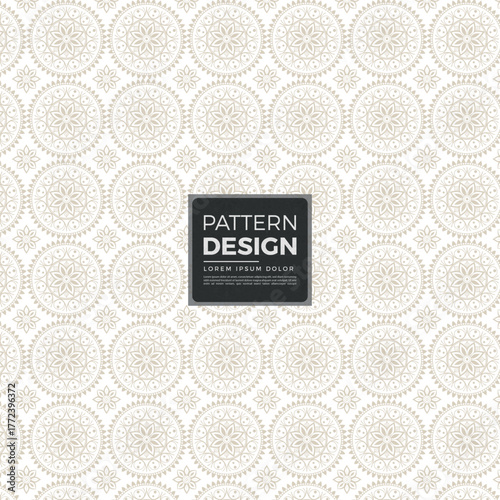 Seamless geometric circle pattern background subtle modern texture design vector