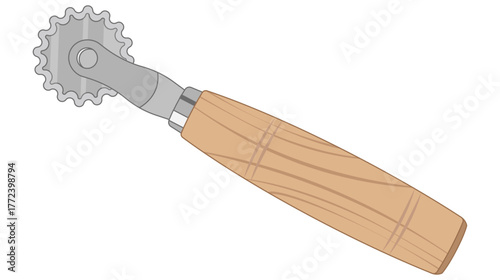 Vektor illustration of a beekeeper's tool, the hive tool, isolated on a white background. Ideal for beekeeping, gardening, and agricultural designs.