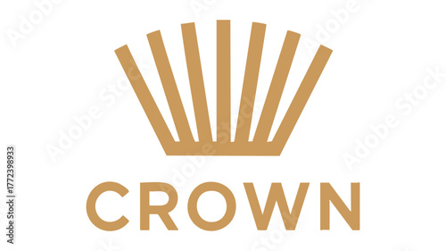 Crown logo emblem with elegant font for royalty and prestige applications vector