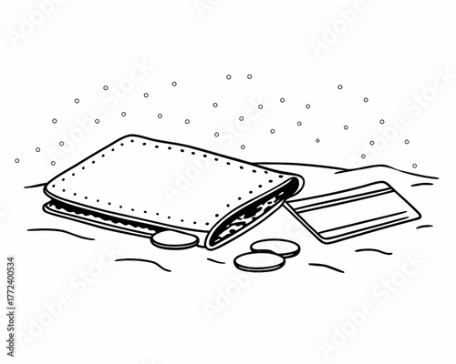 Lost wallet with money and credit card