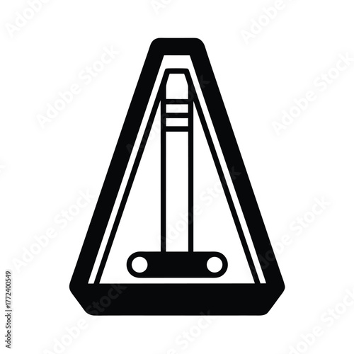 Flat Vector Icon of Metronome