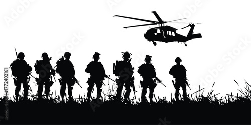 Army silhouette vector and soldier silhouette, army background, military troops, combat clipart, infantry, army emblem, army badge, soldier icon, military vector design, army illustration, army logo