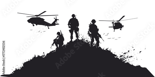 Army silhouette vector and soldier silhouette, army background, military troops, combat clipart, infantry, army emblem, army badge, soldier icon, military vector design, army illustration, army logo