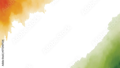 India republic day watercolor transparent orange and green background tricolour 26 january and 15 august independence day png image vector illustration