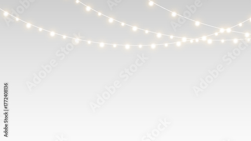 Garland png glowing string lights for festive night.
