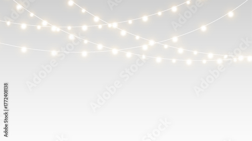 Garland png glowing party lights for decoration.

