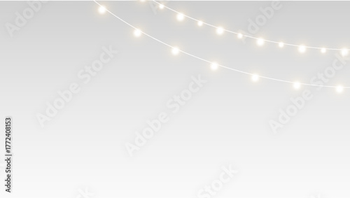 Garland png festive glowing lights for winter party.
