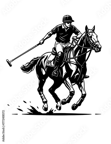 polo player on horseback
