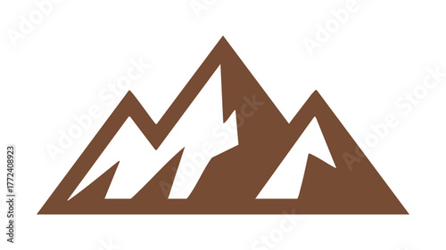 Majestic mountain peaks logo design symbolizing adventure and nature's grandeur vector
