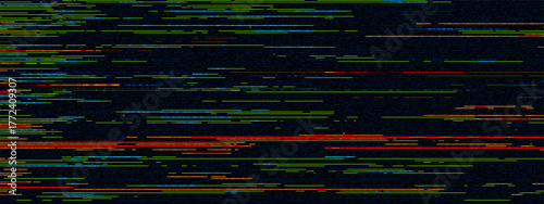 Fotografija Glitch pixel background with cyberpunk screen effects and digital noise patterns