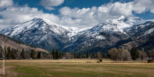 Majestic Snow-Capped Peaks Above the Methow Valley: A Scenic Landscape for Hiking and Camping in the Northwest